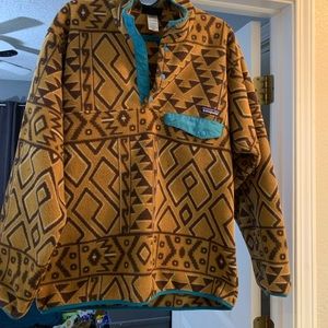 Patagonia Synchilla fleece pullover Mens size medium Aztec southwestern pattern